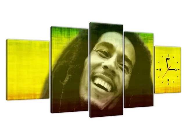 Luxusný obraz s hodinami Bob Marley